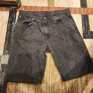 Levi's men's 469 black denim shorts size 36 waist